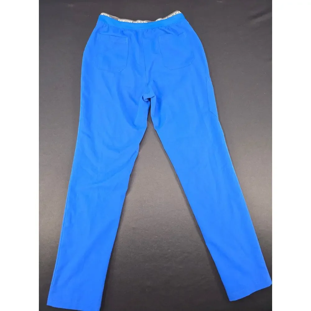 Dickies EDS Women's Royal Blue Scrub Pants Size S Stretch Jogger Zip Hem Pockets